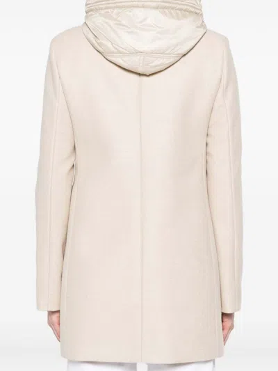 Fay Ivory Short Coat With Tailored Silhouette And Minimalist Design In White