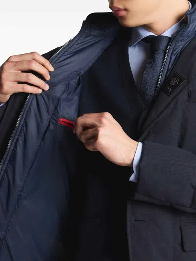 Fay Padded Down Coat Stand-up Collar In Blue