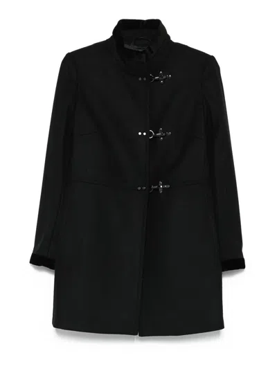 Fay Virginia 3 Hooks Coat In Black