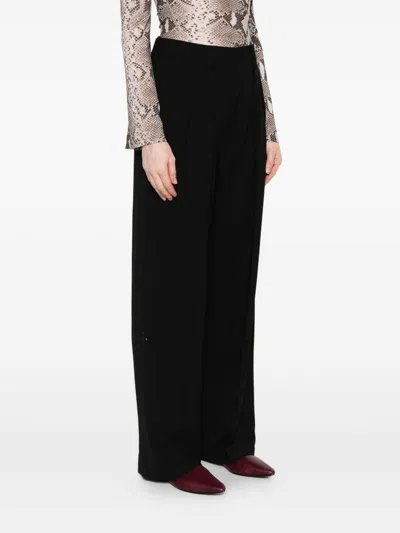 Forte Forte Wide-leg Trousers With High Waist In Black