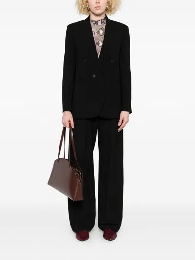 Forte Forte Wide-leg Trousers With High Waist In Black