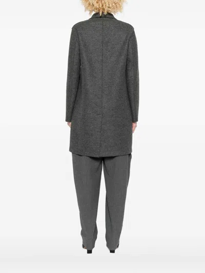 Harris Wharf London Tailored Mid-length Grey Wool Coat In Gray