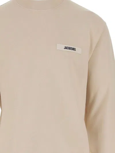 Jacquemus Cotton Sweatshirt In Neutral