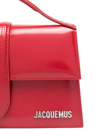 Jacquemus Rectangular Smooth Top Handle Shoulder Bag In Red