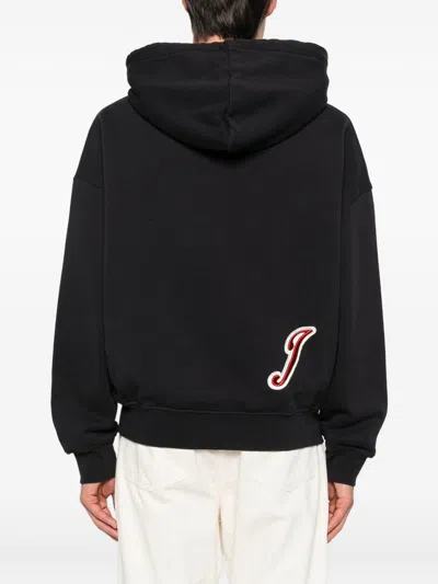 Jacquemus Relaxed Fit Hoodie With Drawstring In Blue