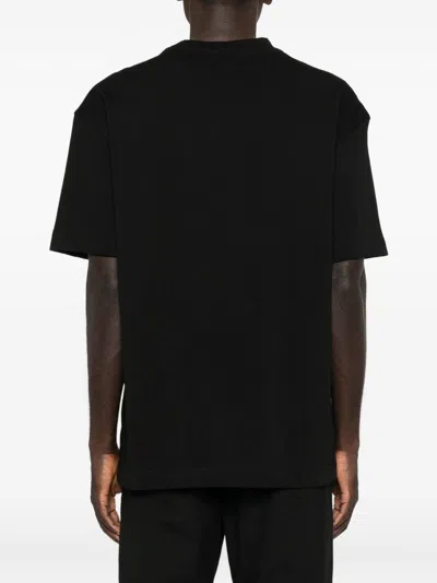 John Richmond Graphically Styled Black Crew Neck T-shirt In Black