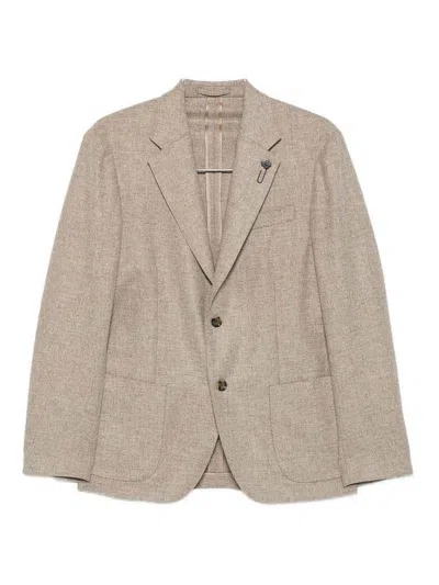 Lardini Single Breasted Flower Detailed Blazer In Multi