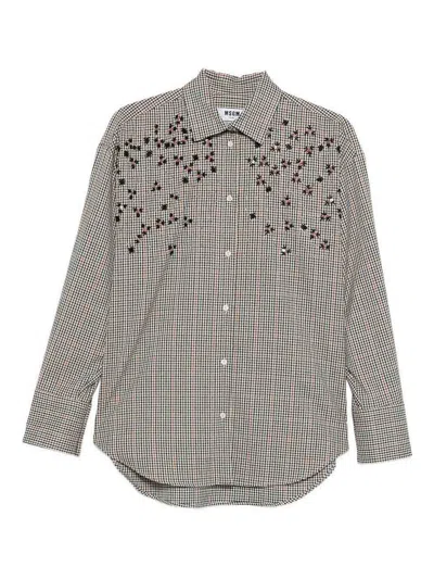 Msgm Camisa - Blanco In Gray