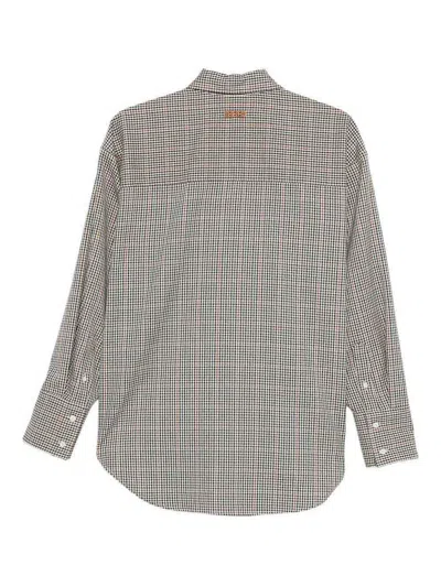 Msgm Camisa - Blanco In Gray