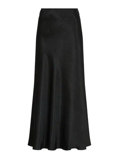 Maison Margiela Long Flared Skirt In Black