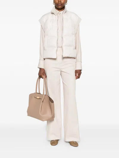 Peserico Refined Beige Shirt With Classic Collar In Neutral