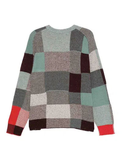 Paul Smith Patchwork Design Sweater With Round Neckline In Multi