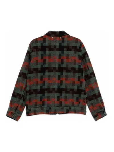 Paul Smith Geometric Pattern Wool Jacket Design In Multi