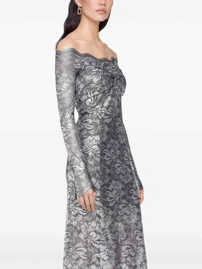 Rabanne Vestido Largo - Plata In Silver