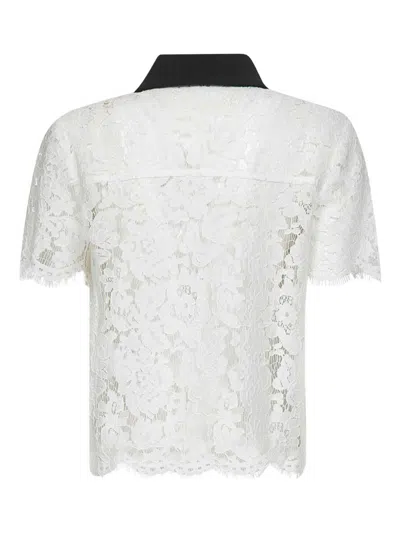 Self-portrait Shirt With Floral Lace Embroidery Self Portrait In White