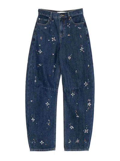 Self-portrait Self Portrait Jeans Blue In Blue