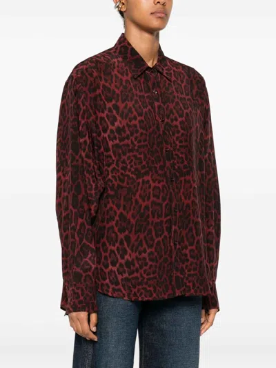 Stella Mccartney Leopard-print Buttoned Shirt In Multi