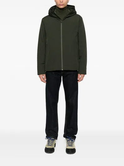 Save The Duck Lightweight Green Jacket And Functional Attributes In Green