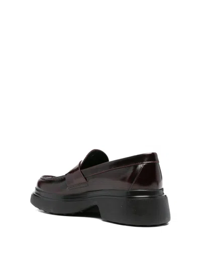 Tod's Leather Loafers With Platform Tods In Brown
