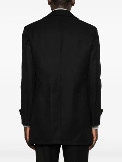 Tagliatore Long-sleeved Suit Jacket In Black