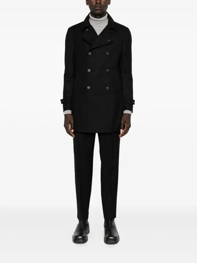 Tagliatore Long-sleeved Suit Jacket In Black
