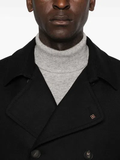 Tagliatore Long-sleeved Suit Jacket In Black