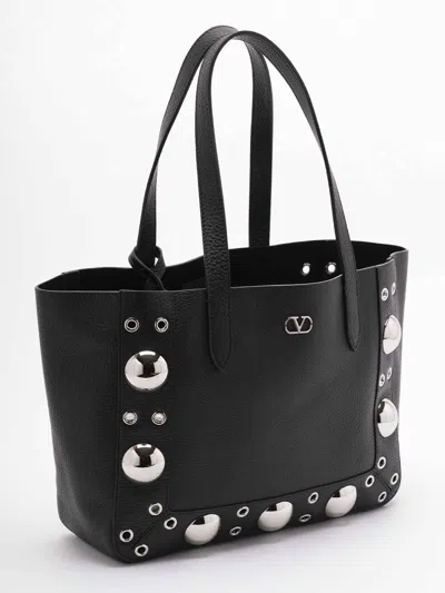 Valentino Nellcote Shopper Medium Studded Detailing In Black