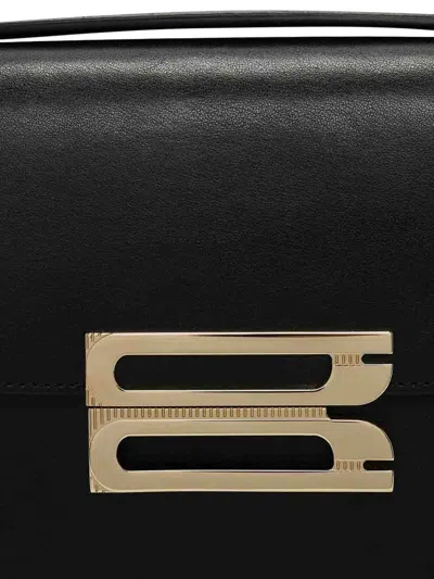 Victoria Beckham Shoulder Bag With Adjustable Strap And Gold-tone Hardware In Black