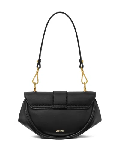 Versace Virtus Small Shoulder Bag In Black