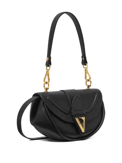 Versace Virtus Small Shoulder Bag In Black