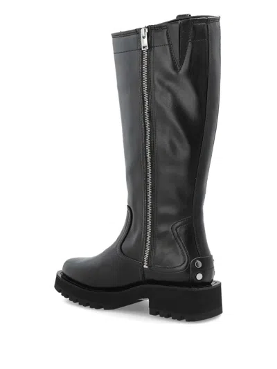 Ganni Chunky Buckle Boots In Black