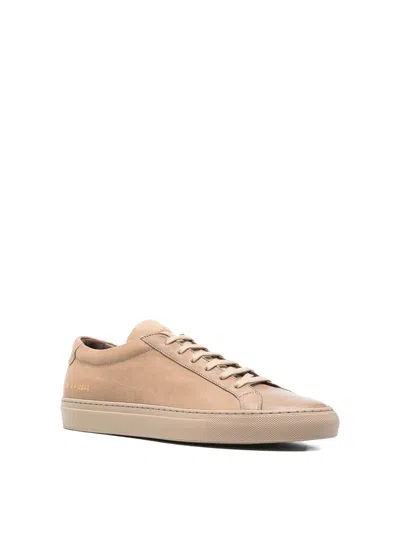 Common Projects Grigio Vitello Leather Sneakers In Nude