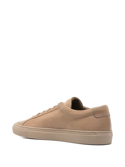 Common Projects Grigio Vitello Leather Sneakers In Nude
