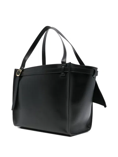 Coperni Cabas Origami Fold Leather Tote Bag In Black