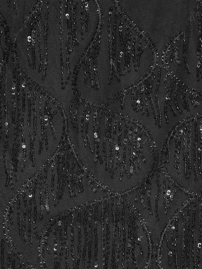 Rotate Birger Christensen Mini Skirt With Abstract Sequin And Bead Embellishments In Black