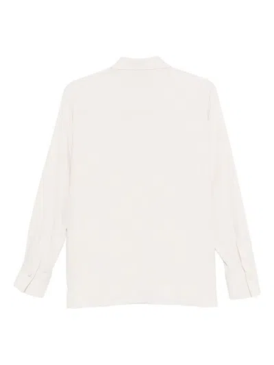 Antonelli Fitted White Shirt With Concealed Button Placket In White