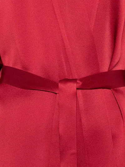 Antonelli Relaxed-fit Red Jacket With Matching Belt In Red