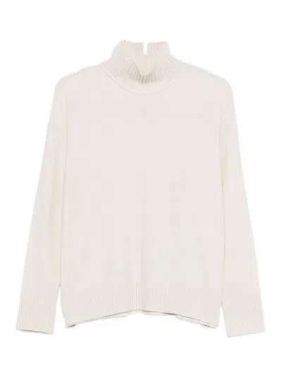 Antonelli Turtleneck Long-sleeved Sweater In White