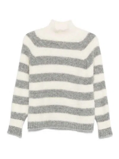 Antonelli Striped Long-sleeved Sweater In Multi