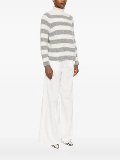 Antonelli Striped Long-sleeved Sweater In Multi