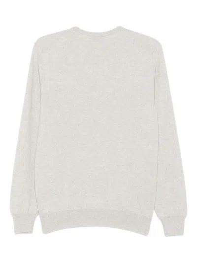 Piacenza Cashmere Finely Knit Cashmere Sweater In White