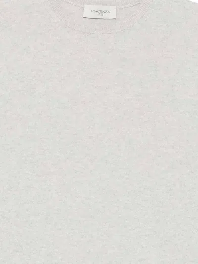 Piacenza Cashmere Finely Knit Cashmere Sweater In White