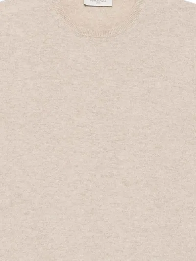Piacenza Cashmere Classic Crew Neck Cashmere Sweater In Brown