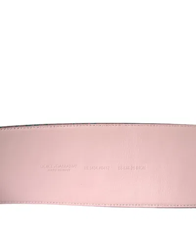 Dolce & Gabbana Multicolor Floral Jacquard Lurex Gold Buckle Belt In Green