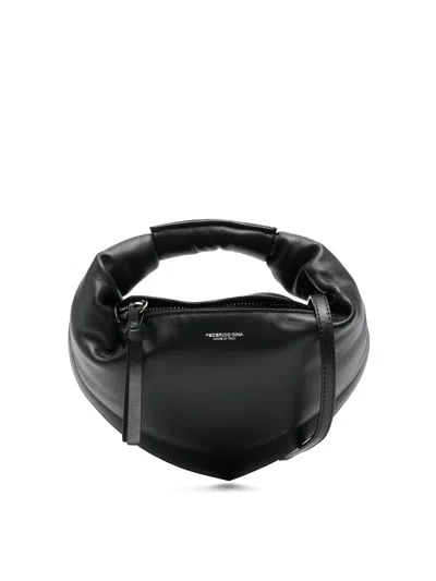 Federico Cina Mini Tortellino Tote Bag In Black