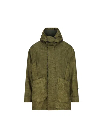Massimo Osti Studio Hooded Jacket In Green