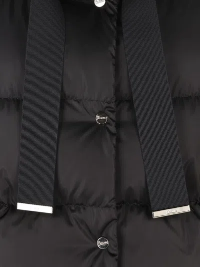 Herno Satin Cape Down Jacket In Black