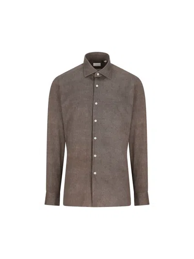 Xacus X Franz Kraler Buttoned Shirt In Gray