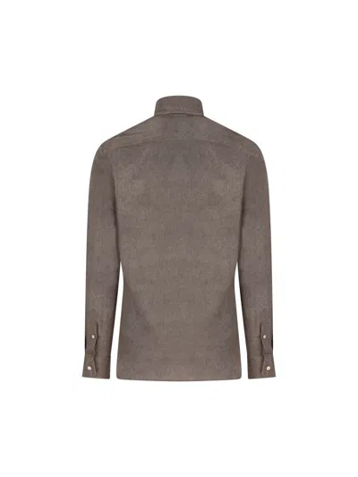 Xacus X Franz Kraler Buttoned Shirt In Gray