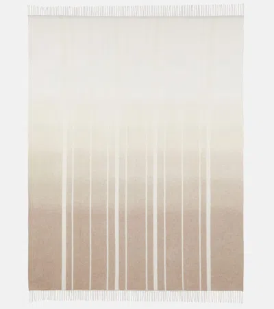 Loro Piana Dégradé Striped Cashmere Throw In Brown